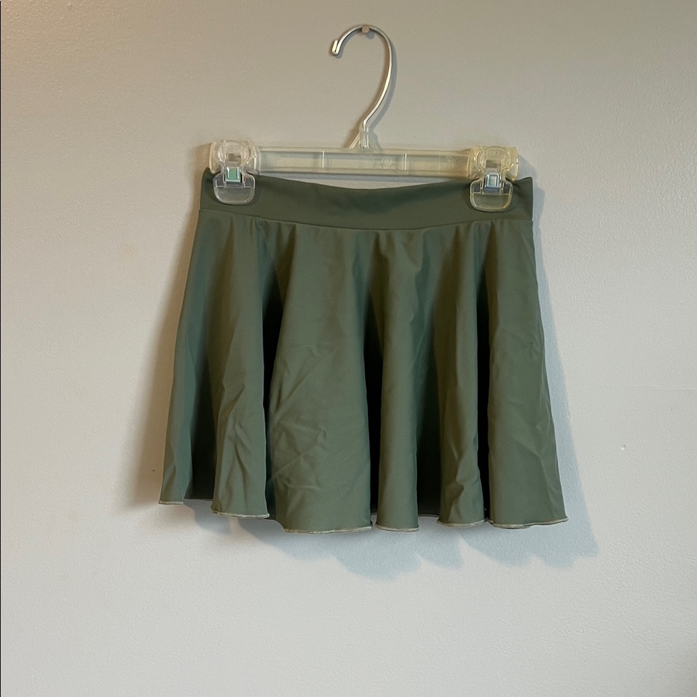 Chic Olive Green Ballet Skirt
